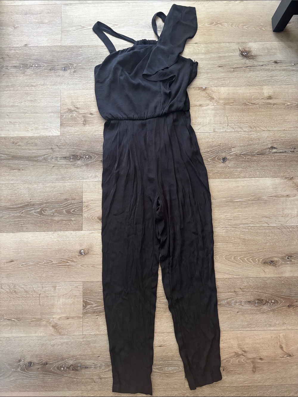Armani Exchange Black One-Shoulder Jumpsuit